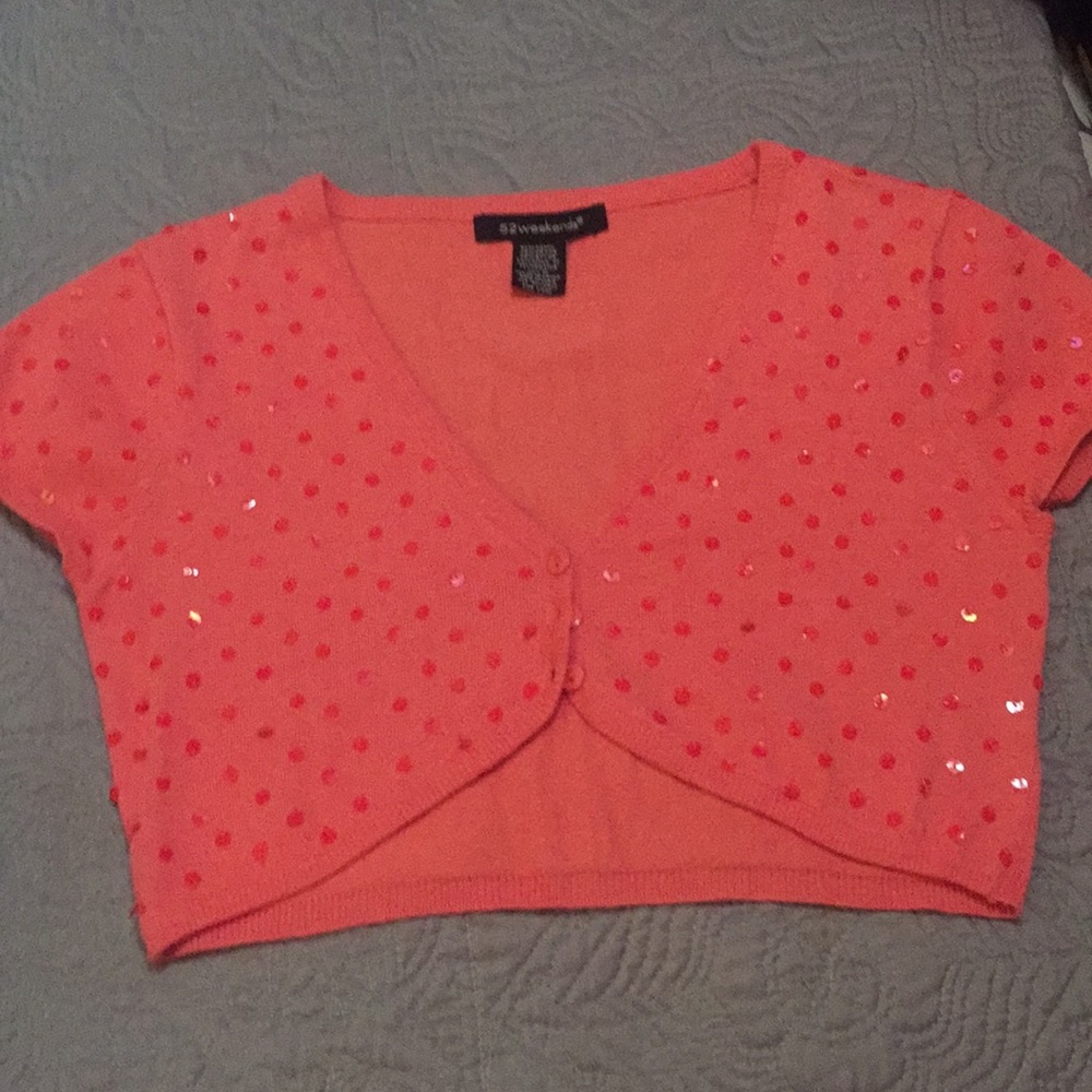 Orange crop sweater